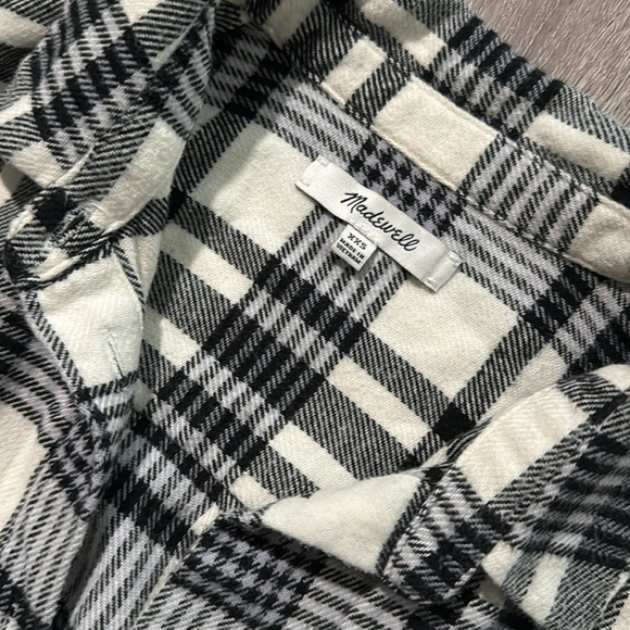 Madewell Flannel Oversized Ex-Boyfriend Shirt in Romana Plaid xxs - Picture 6 of 9